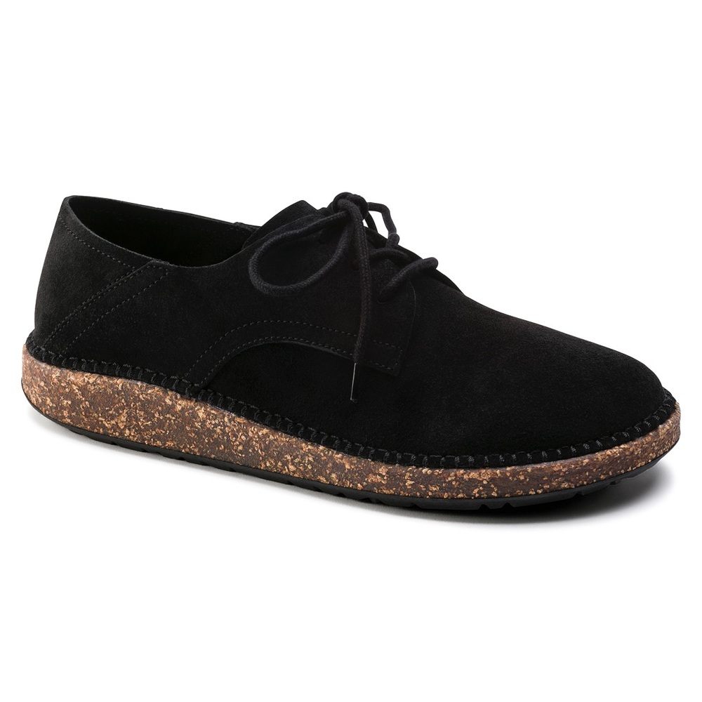 NIB Birkenstock Gary Black Suede Leather Lace Up Shoe Narrow Width Select Size